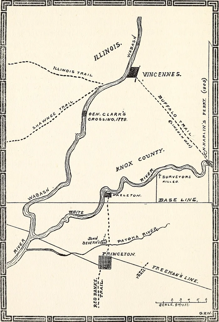 An illustration from Early Indiana trails and surveys, 1919, leaf 17