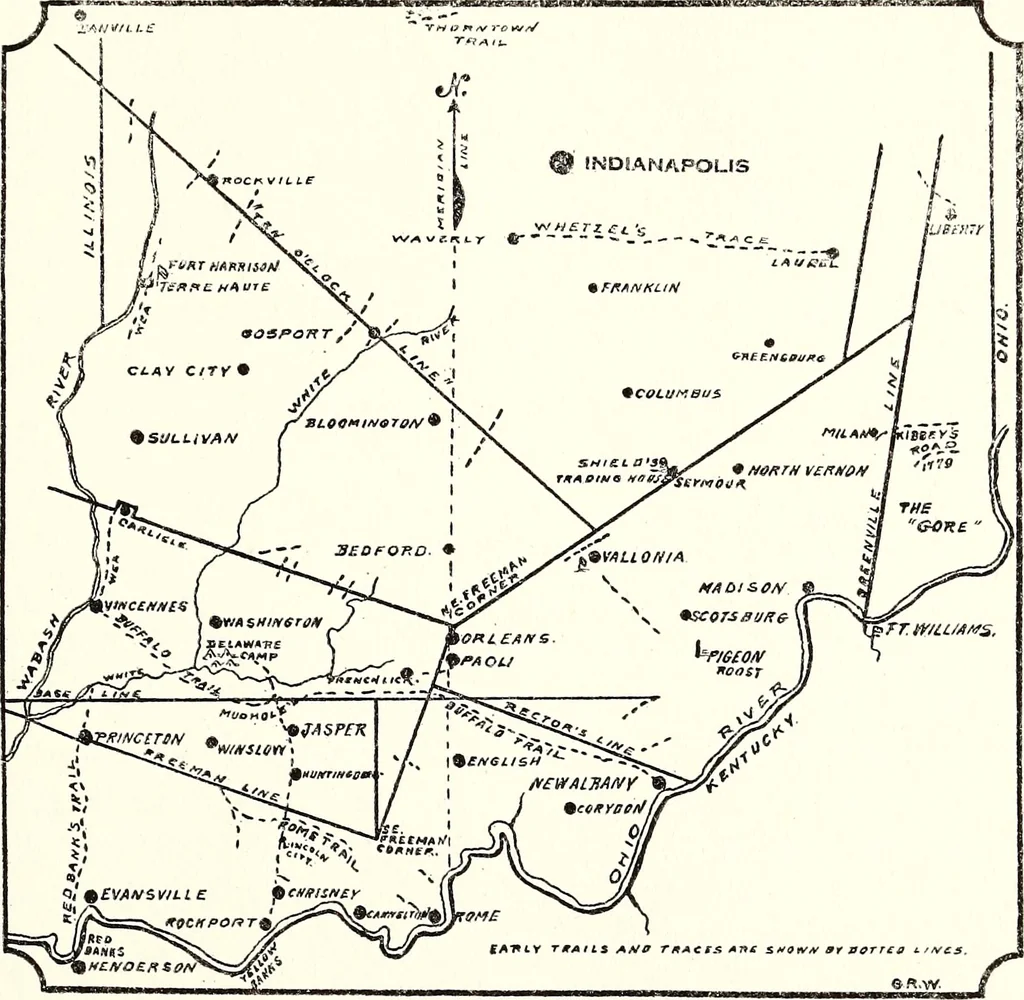 An illustration from Early Indiana trails and surveys, 1919, leaf 22