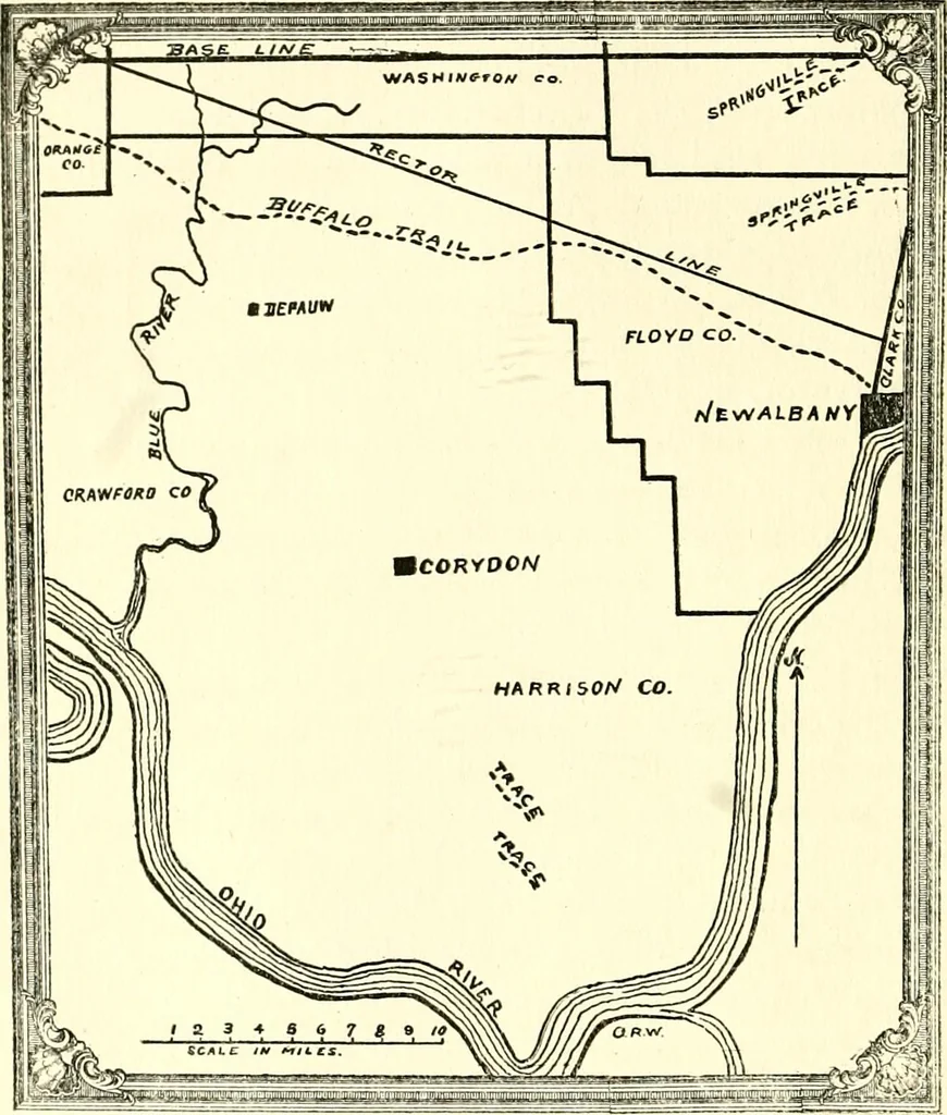 An illustration from Early Indiana trails and surveys, 1919, leaf 12