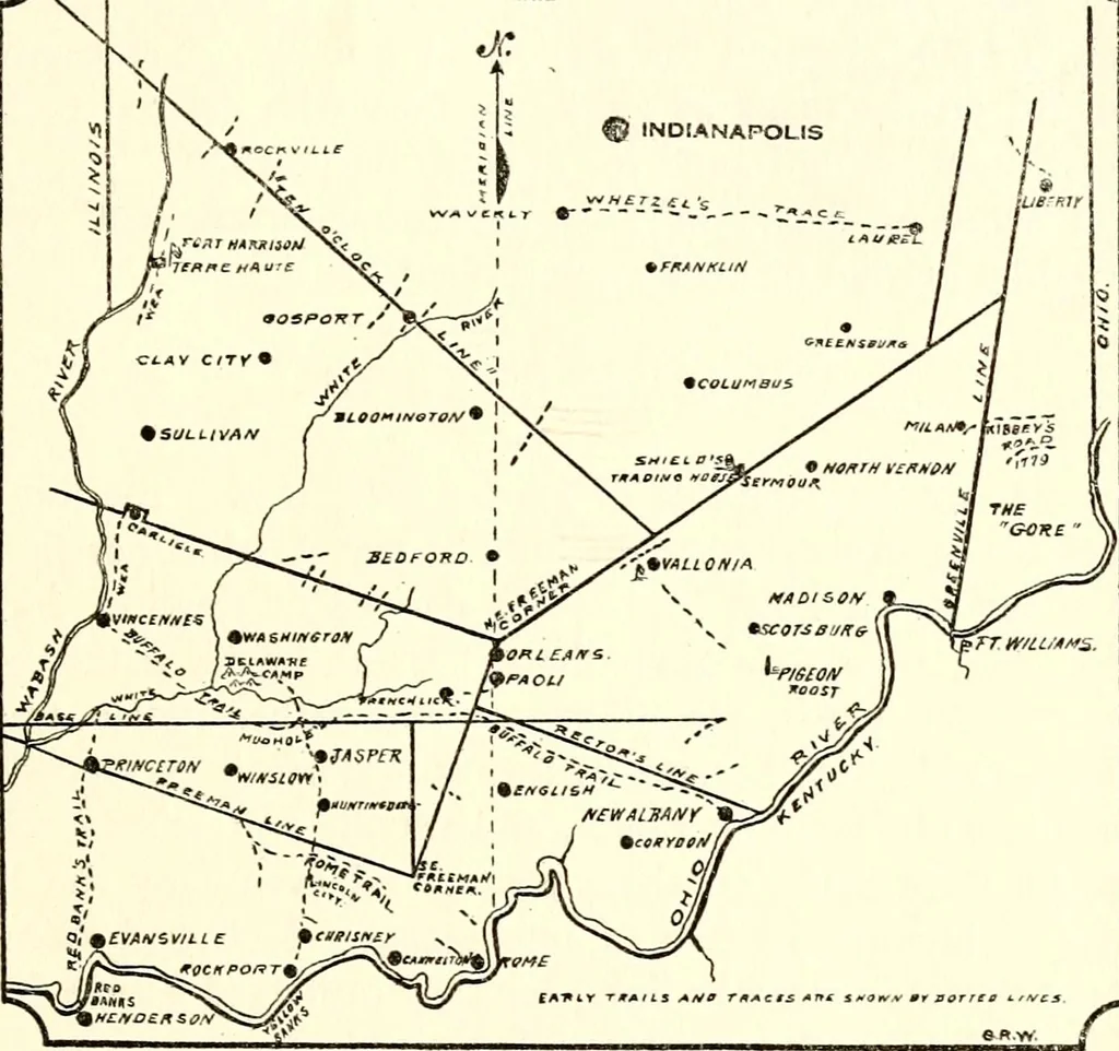 An illustration from Early Indiana trails and surveys, 1919, leaf 21