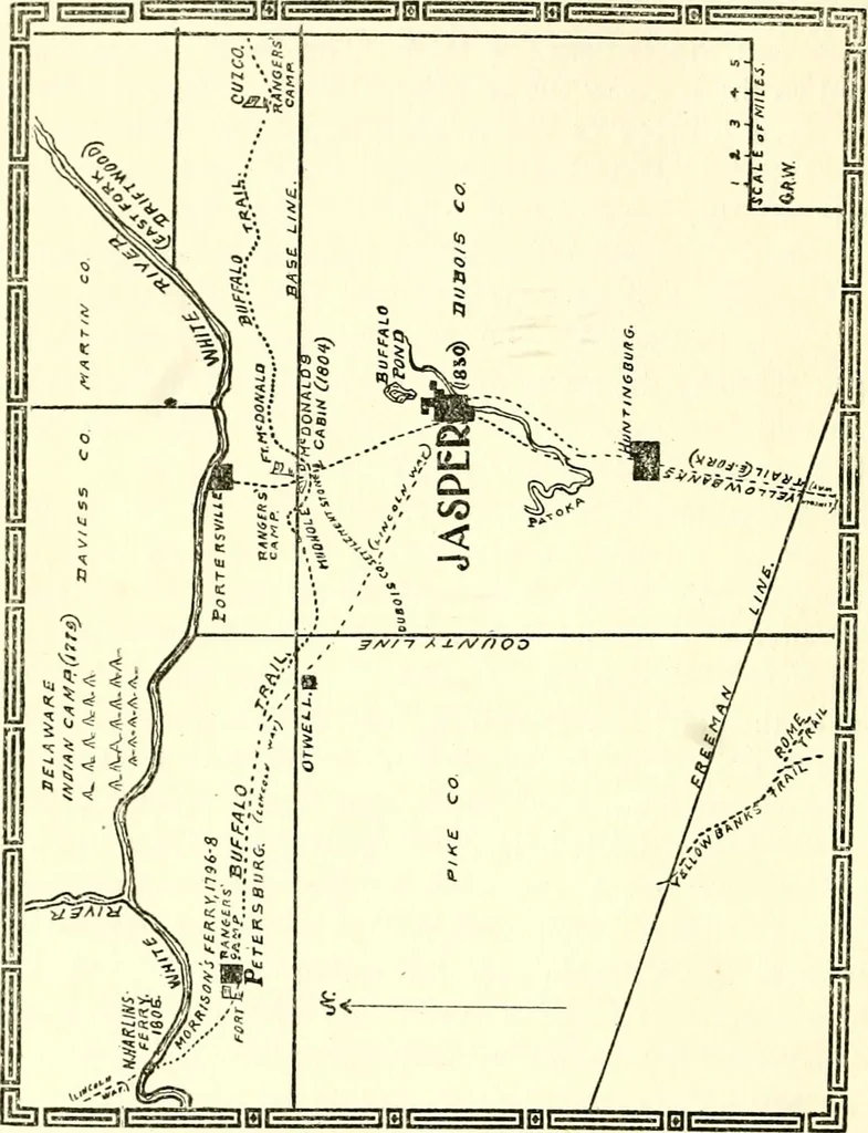 An illustration from Early Indiana trails and surveys, 1919, leaf 24