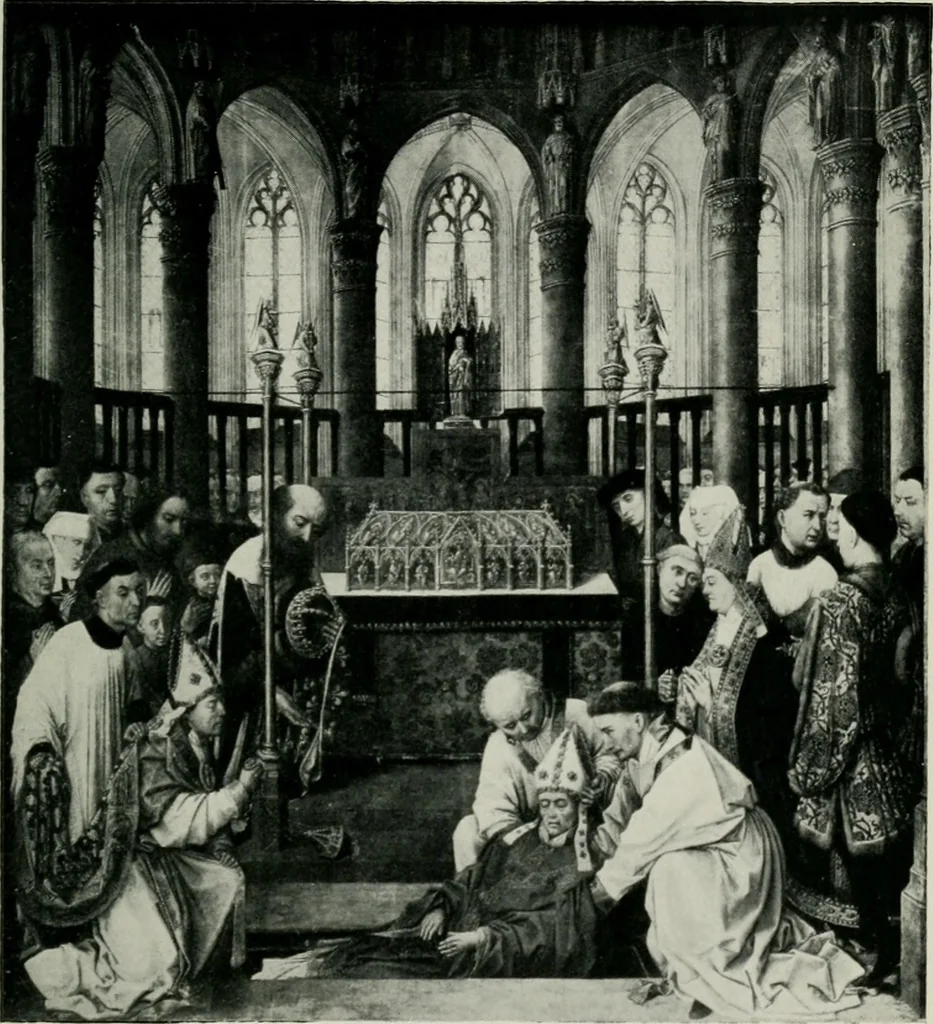 An illustration from The early northern painters : studies in the National Gallery, 1922, leaf 118