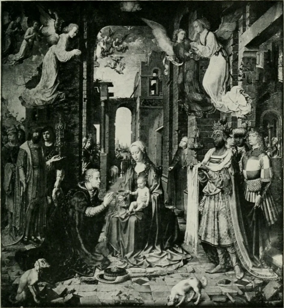 An illustration from The early northern painters : studies in the National Gallery, 1922, leaf 208