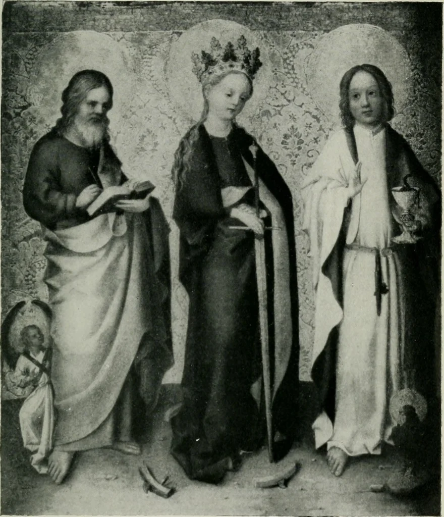 An illustration from The early northern painters : studies in the National Gallery, 1922, leaf 222