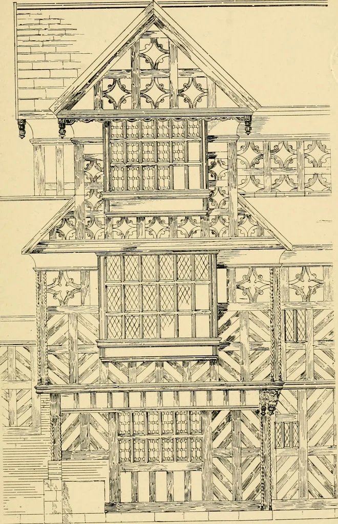 An illustration from Early renaissance architecture in England; a historical & descriptive account of the Tudor, Elizabethan & Jacobean periods, 1500-1625, for the use of students and others, 1901, leaf 119