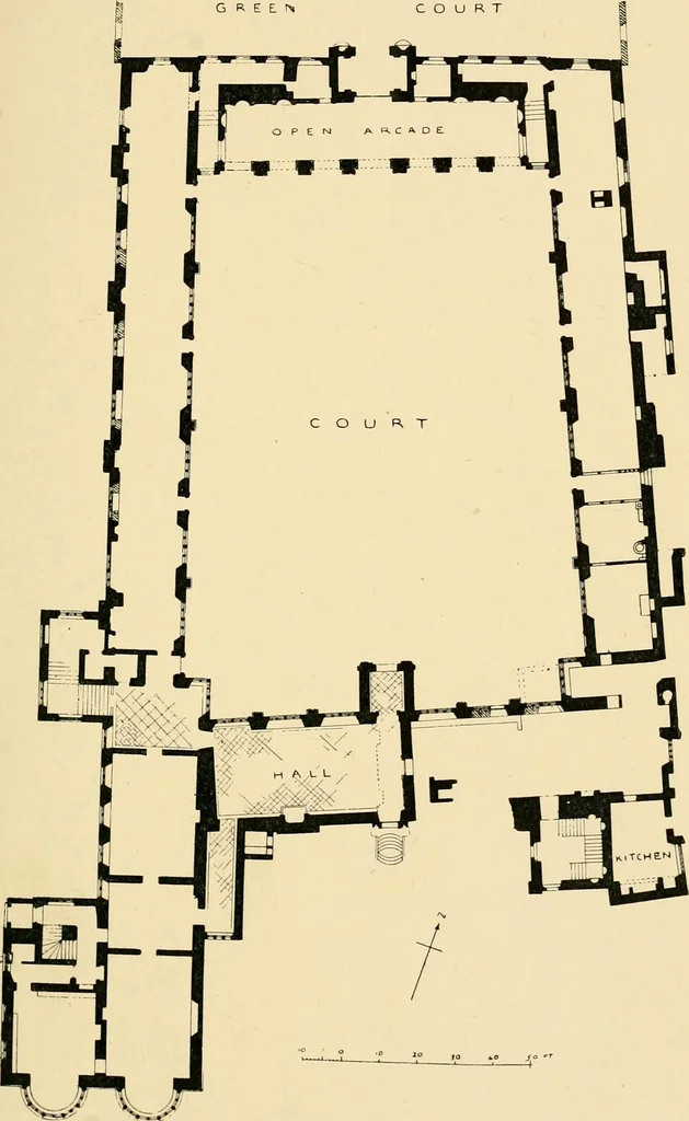 An illustration from Early renaissance architecture in England; a historical & descriptive account of the Tudor, Elizabethan & Jacobean periods, 1500-1625, for the use of students and others, 1901, leaf 125