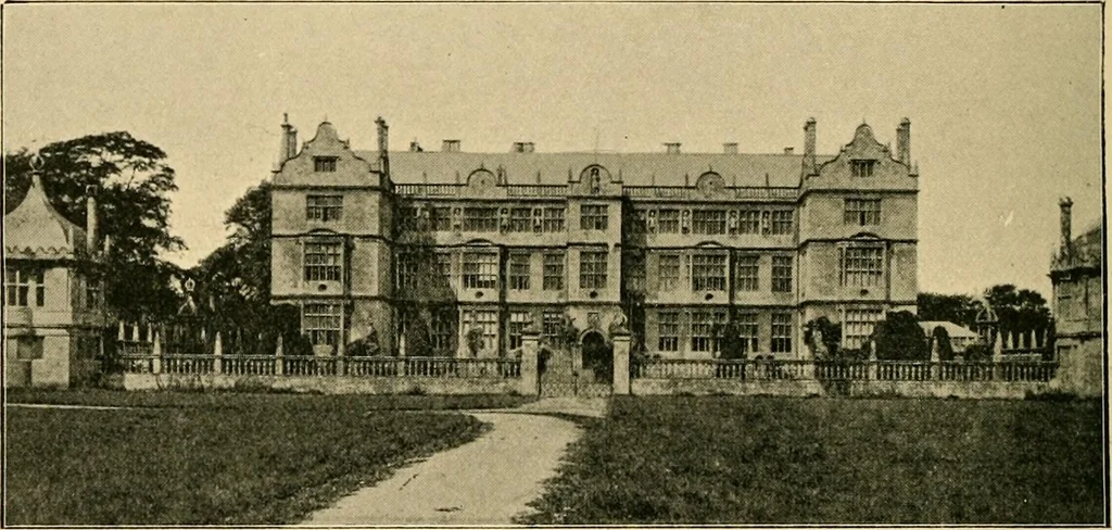 An illustration from Early renaissance architecture in England; a historical & descriptive account of the Tudor, Elizabethan & Jacobean periods, 1500-1625, for the use of students and others, 1901, leaf 136