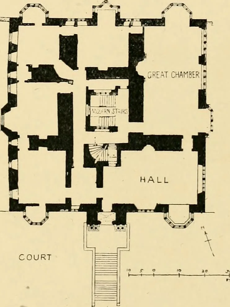An illustration from Early renaissance architecture in England; a historical & descriptive account of the Tudor, Elizabethan & Jacobean periods, 1500-1625, for the use of students and others, 1901, leaf 139