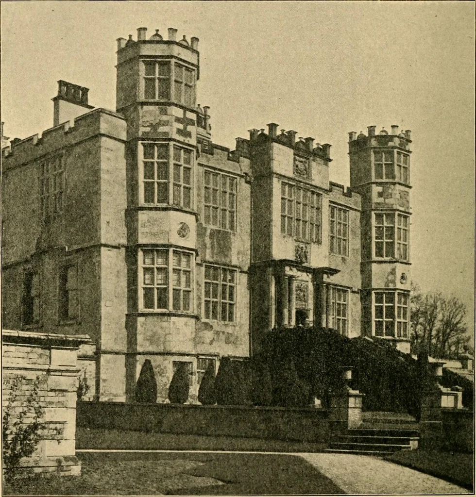 An illustration from Early renaissance architecture in England; a historical & descriptive account of the Tudor, Elizabethan & Jacobean periods, 1500-1625, for the use of students and others, 1901, leaf 140