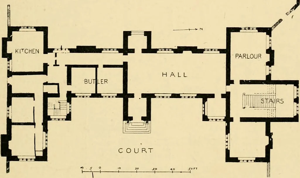 An illustration from Early renaissance architecture in England; a historical & descriptive account of the Tudor, Elizabethan & Jacobean periods, 1500-1625, for the use of students and others, 1901, leaf 143