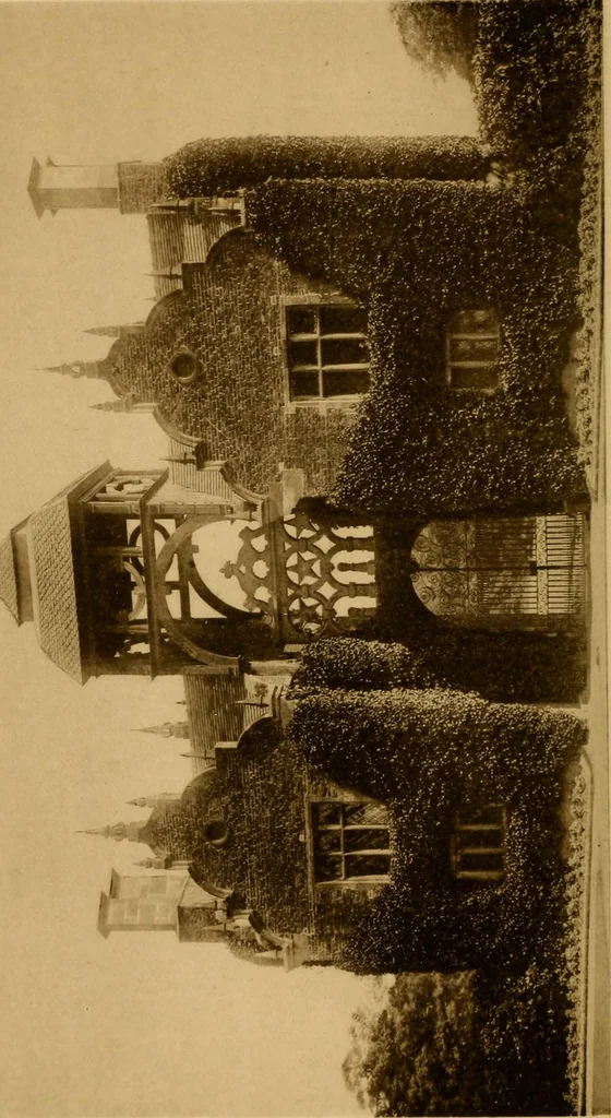 An illustration from Early renaissance architecture in England; a historical & descriptive account of the Tudor, Elizabethan & Jacobean periods, 1500-1625, for the use of students and others, 1901, leaf 156