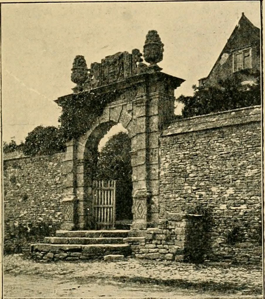 An illustration from Early renaissance architecture in England; a historical & descriptive account of the Tudor, Elizabethan & Jacobean periods, 1500-1625, for the use of students and others, 1901, leaf 157