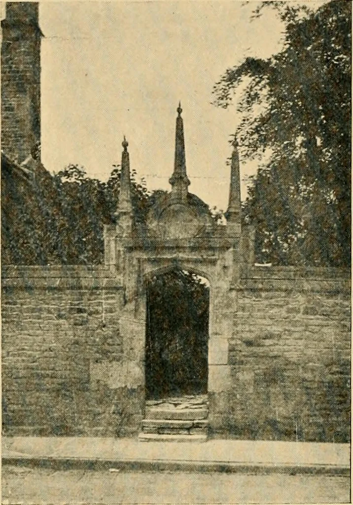 An illustration from Early renaissance architecture in England; a historical & descriptive account of the Tudor, Elizabethan & Jacobean periods, 1500-1625, for the use of students and others, 1901, leaf 158