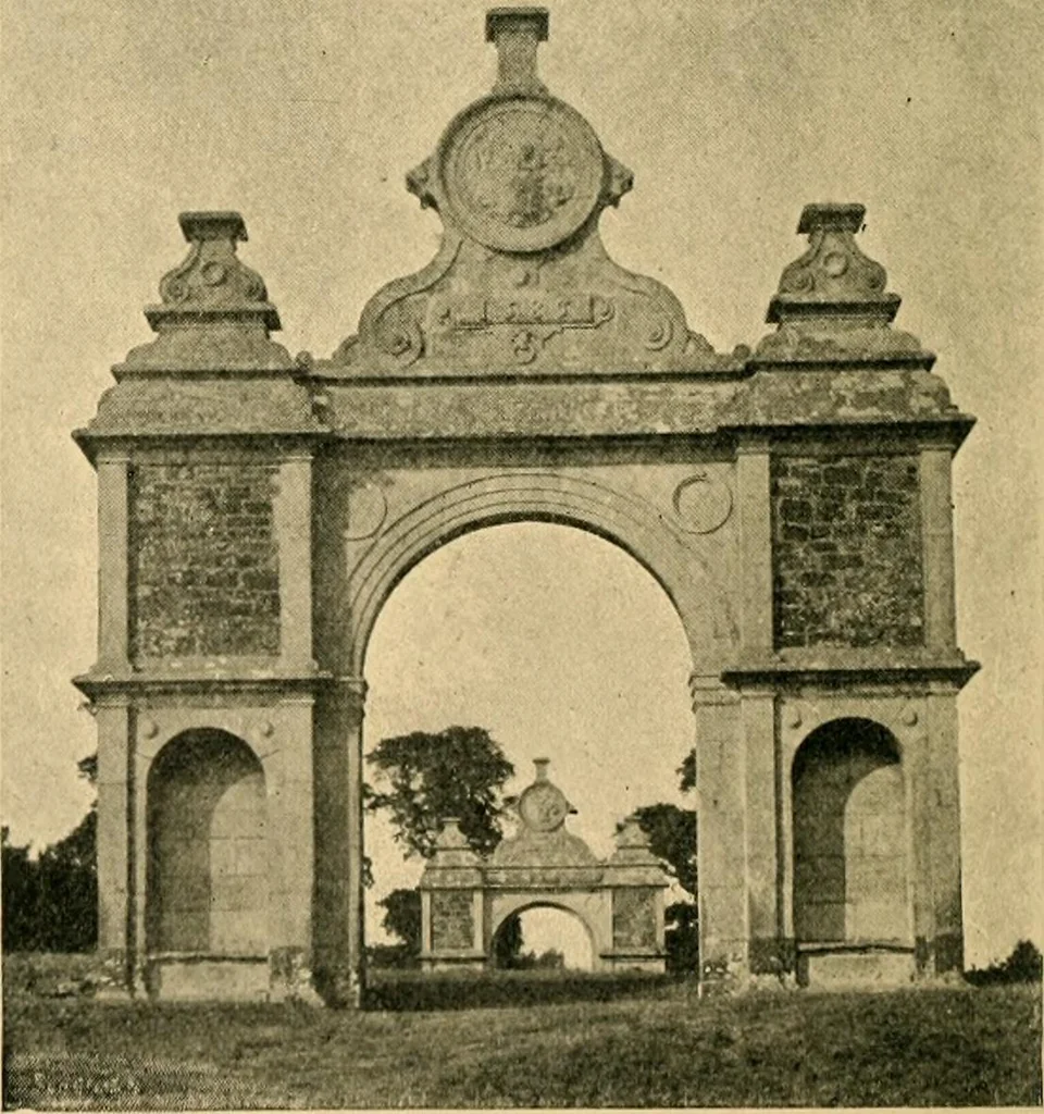 An illustration from Early renaissance architecture in England; a historical & descriptive account of the Tudor, Elizabethan & Jacobean periods, 1500-1625, for the use of students and others, 1901, leaf 158