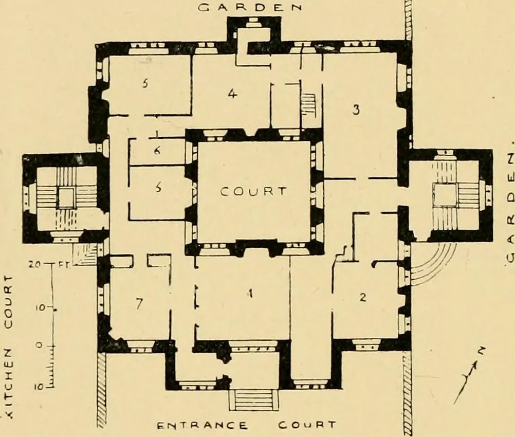 An illustration from Early renaissance architecture in England; a historical & descriptive account of the Tudor, Elizabethan & Jacobean periods, 1500-1625, for the use of students and others, 1901, leaf 168