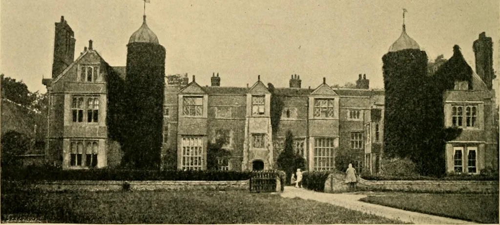 An illustration from Early renaissance architecture in England; a historical & descriptive account of the Tudor, Elizabethan & Jacobean periods, 1500-1625, for the use of students and others, 1901, leaf 184