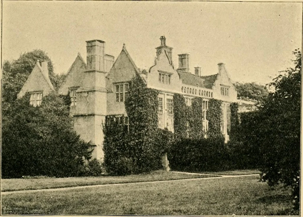 An illustration from Early renaissance architecture in England; a historical & descriptive account of the Tudor, Elizabethan & Jacobean periods, 1500-1625, for the use of students and others, 1901, leaf 185