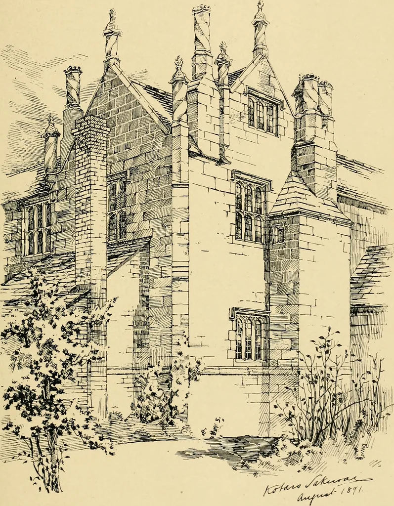 An illustration from Early renaissance architecture in England; a historical & descriptive account of the Tudor, Elizabethan & Jacobean periods, 1500-1625, for the use of students and others, 1901, leaf 201