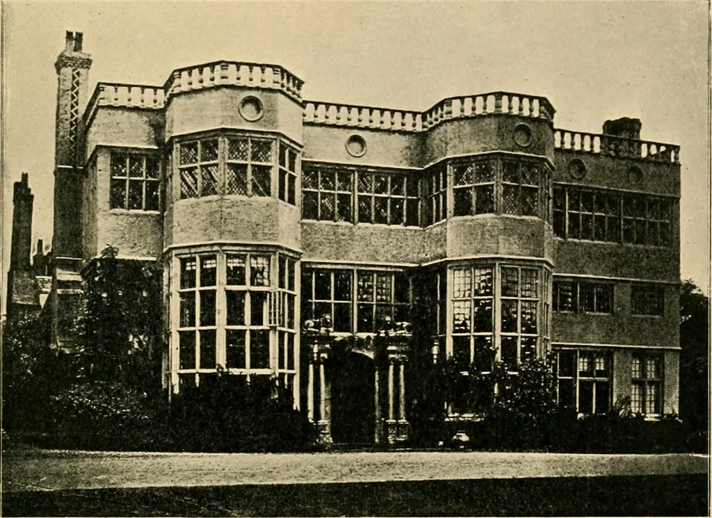 An illustration from Early renaissance architecture in England; a historical & descriptive account of the Tudor, Elizabethan & Jacobean periods, 1500-1625, for the use of students and others, 1901, leaf 205