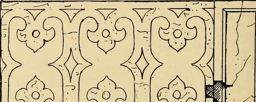 An illustration from Early renaissance architecture in England; a historical & descriptive account of the Tudor, Elizabethan & Jacobean periods, 1500-1625, for the use of students and others, 1901, leaf 222