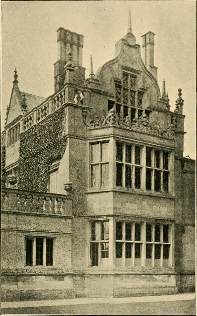 An illustration from Early renaissance architecture in England; a historical & descriptive account of the Tudor, Elizabethan & Jacobean periods, 1500-1625, for the use of students and others, 1901, leaf 223
