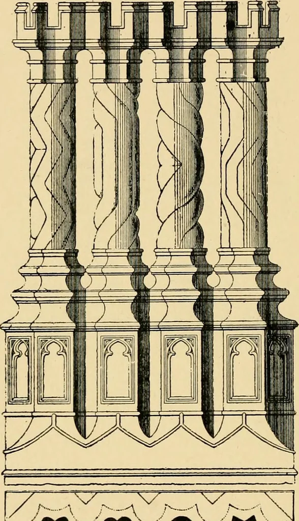 An illustration from Early renaissance architecture in England; a historical & descriptive account of the Tudor, Elizabethan & Jacobean periods, 1500-1625, for the use of students and others, 1901, leaf 224