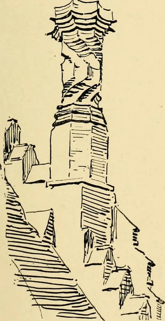 An illustration from Early renaissance architecture in England; a historical & descriptive account of the Tudor, Elizabethan & Jacobean periods, 1500-1625, for the use of students and others, 1901, leaf 225