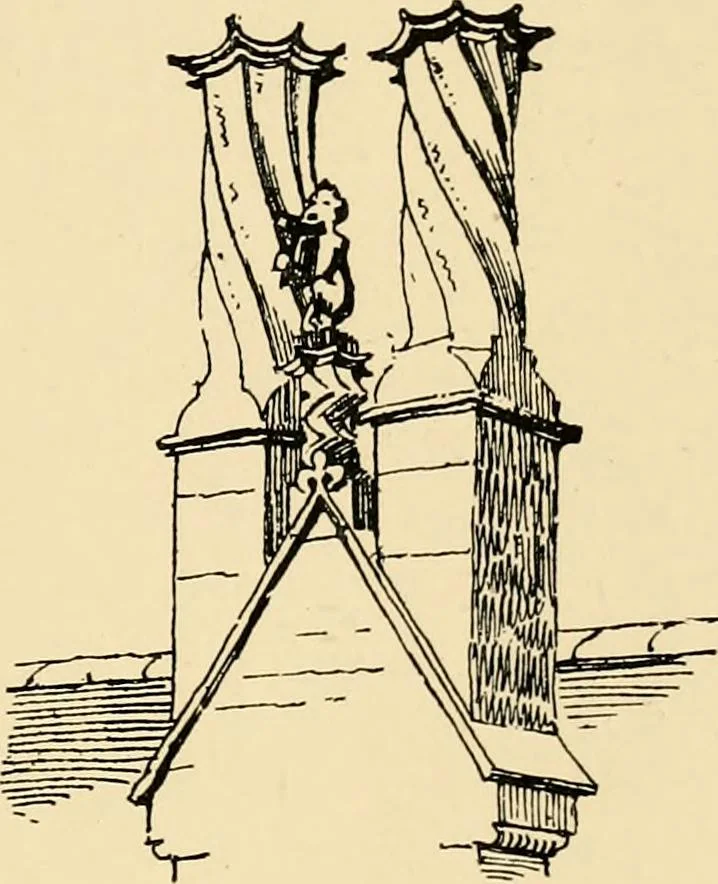 An illustration from Early renaissance architecture in England; a historical & descriptive account of the Tudor, Elizabethan & Jacobean periods, 1500-1625, for the use of students and others, 1901, leaf 225