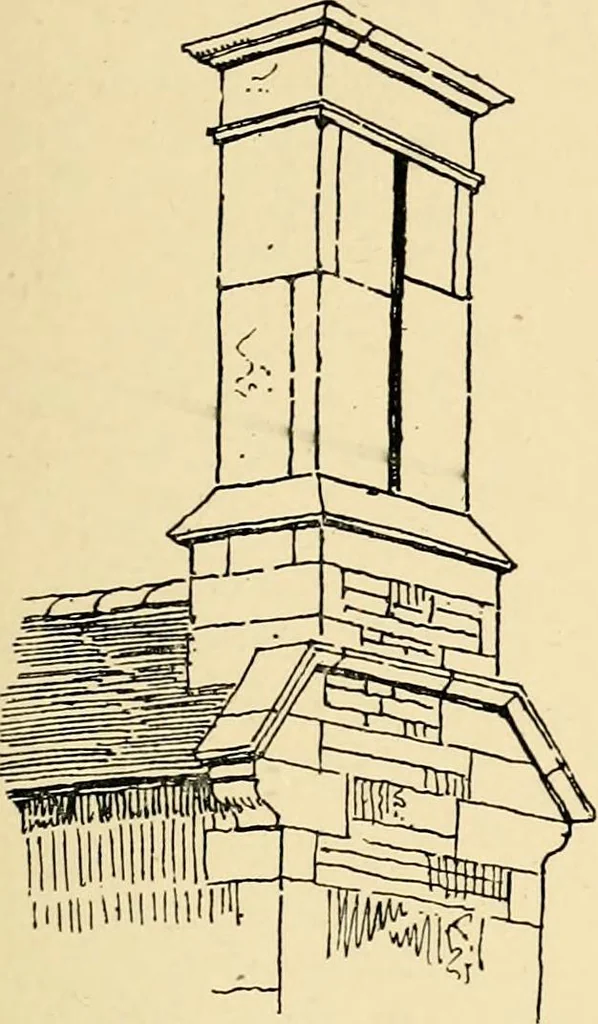 An illustration from Early renaissance architecture in England; a historical & descriptive account of the Tudor, Elizabethan & Jacobean periods, 1500-1625, for the use of students and others, 1901, leaf 229