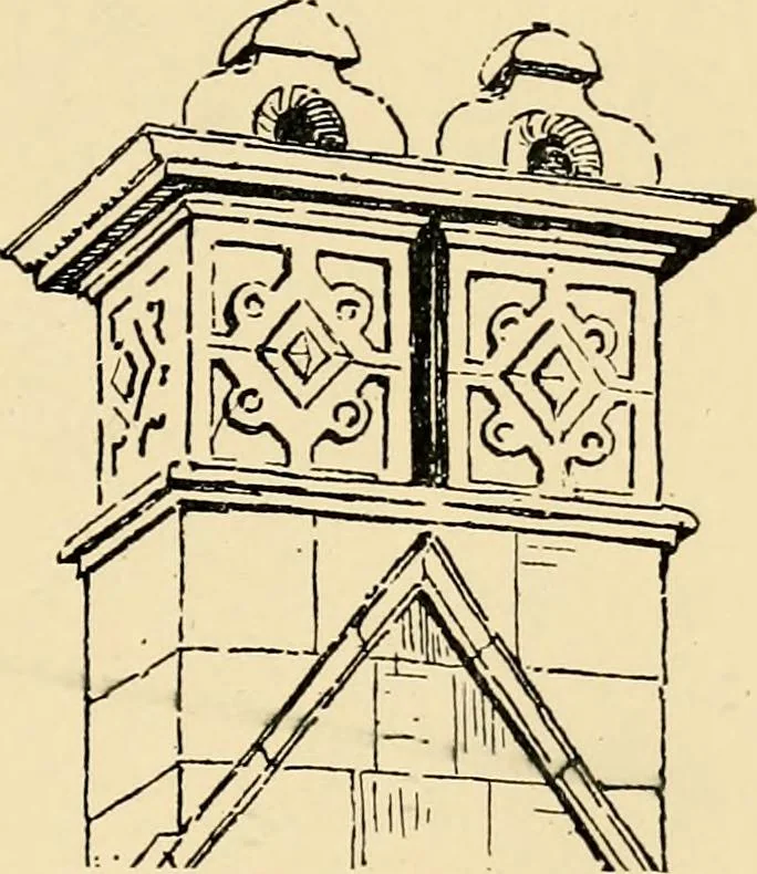 An illustration from Early renaissance architecture in England; a historical & descriptive account of the Tudor, Elizabethan & Jacobean periods, 1500-1625, for the use of students and others, 1901, leaf 229