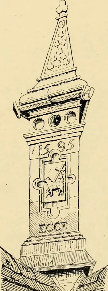 An illustration from Early renaissance architecture in England; a historical & descriptive account of the Tudor, Elizabethan & Jacobean periods, 1500-1625, for the use of students and others, 1901, leaf 229