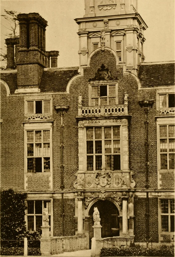 An illustration from Early renaissance architecture in England; a historical & descriptive account of the Tudor, Elizabethan & Jacobean periods, 1500-1625, for the use of students and others, 1901, leaf 231