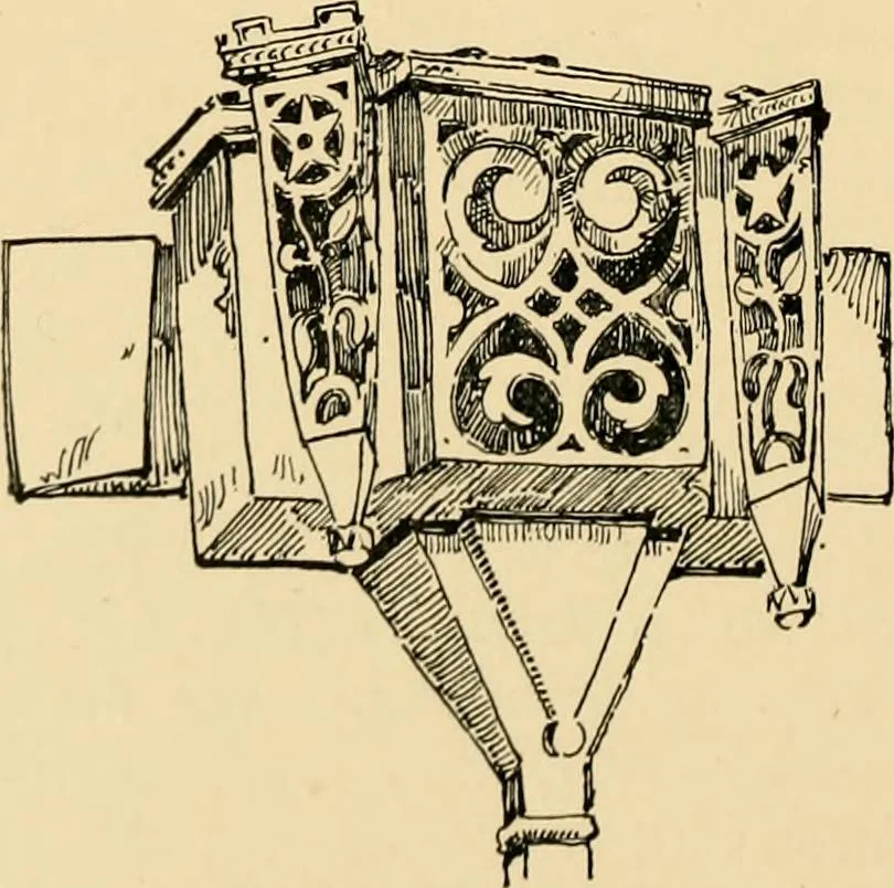 An illustration from Early renaissance architecture in England; a historical & descriptive account of the Tudor, Elizabethan & Jacobean periods, 1500-1625, for the use of students and others, 1901, leaf 234