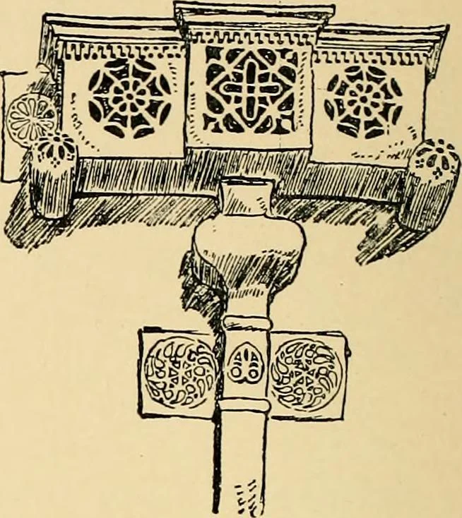 An illustration from Early renaissance architecture in England; a historical & descriptive account of the Tudor, Elizabethan & Jacobean periods, 1500-1625, for the use of students and others, 1901, leaf 234