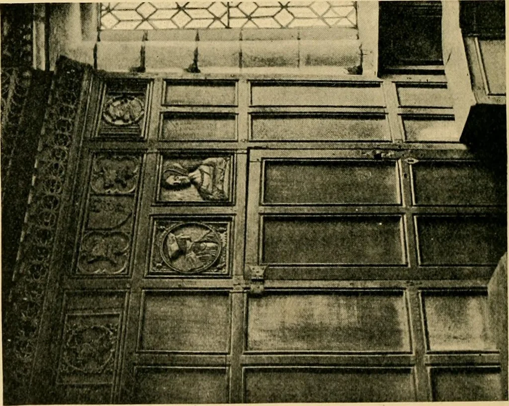 An illustration from Early renaissance architecture in England; a historical & descriptive account of the Tudor, Elizabethan & Jacobean periods, 1500-1625, for the use of students and others, 1901, leaf 264