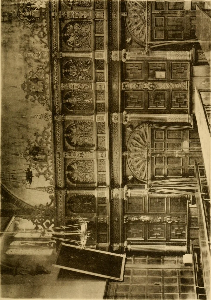 An illustration from Early renaissance architecture in England; a historical & descriptive account of the Tudor, Elizabethan & Jacobean periods, 1500-1625, for the use of students and others, 1901, leaf 271