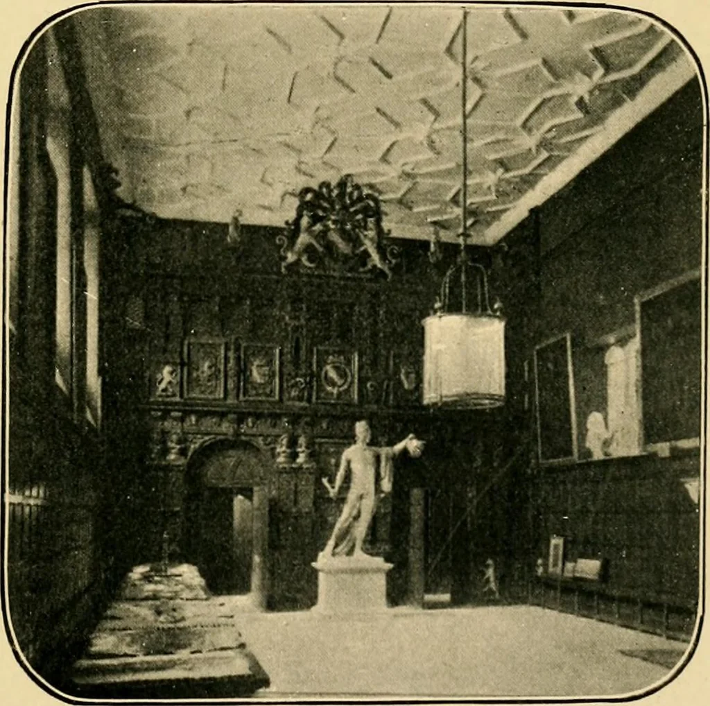 An illustration from Early renaissance architecture in England; a historical & descriptive account of the Tudor, Elizabethan & Jacobean periods, 1500-1625, for the use of students and others, 1901, leaf 273