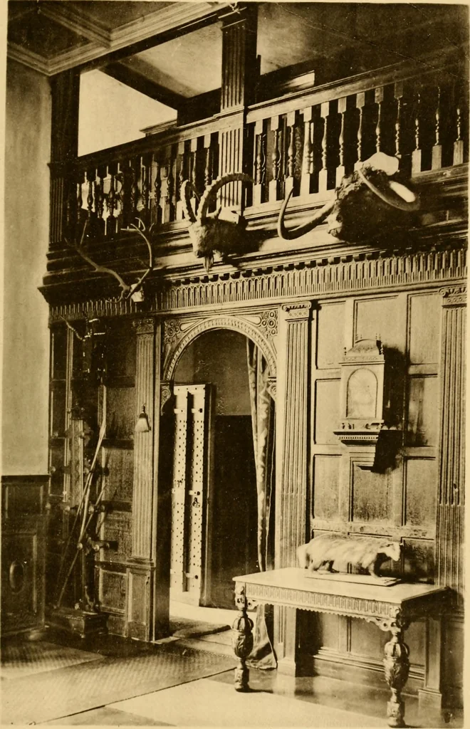 An illustration from Early renaissance architecture in England; a historical & descriptive account of the Tudor, Elizabethan & Jacobean periods, 1500-1625, for the use of students and others, 1901, leaf 275