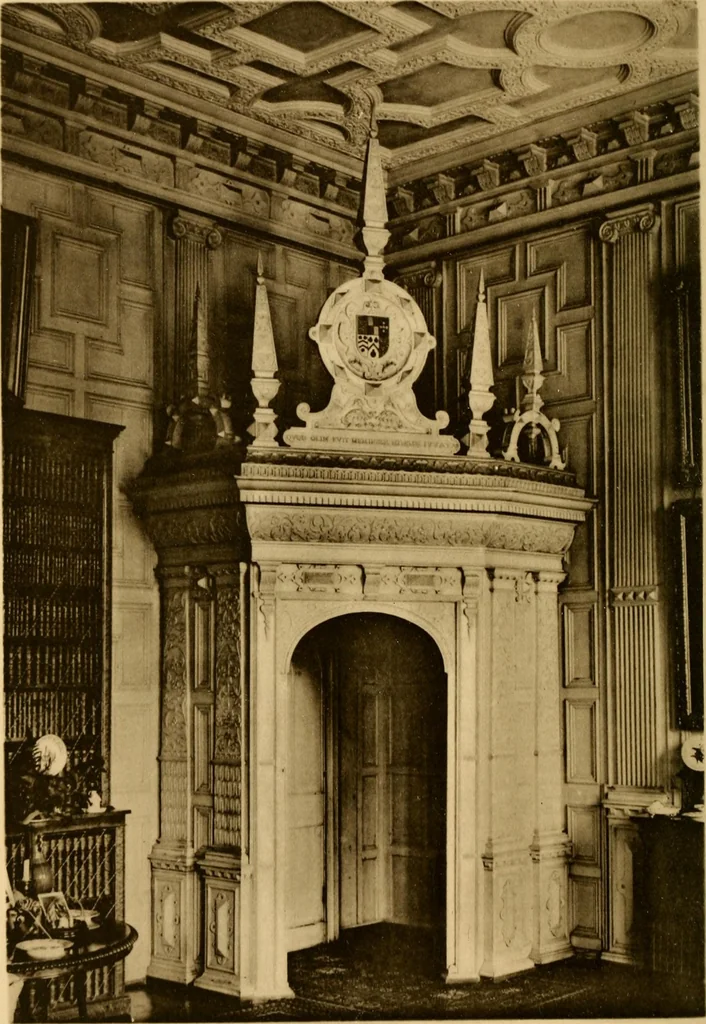 An illustration from Early renaissance architecture in England; a historical & descriptive account of the Tudor, Elizabethan & Jacobean periods, 1500-1625, for the use of students and others, 1901, leaf 296
