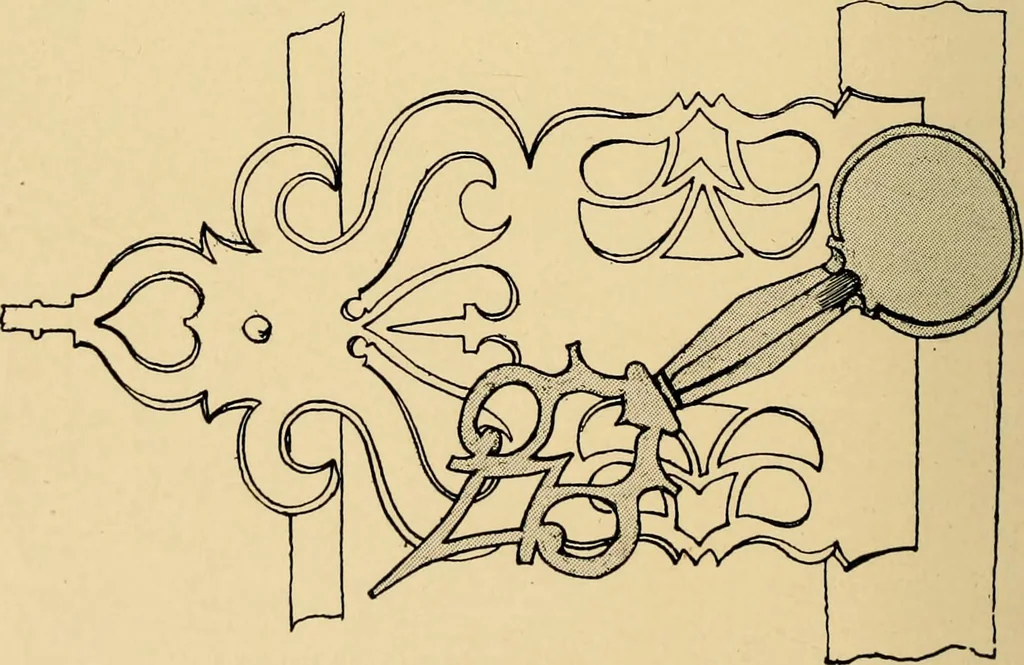 An illustration from Early renaissance architecture in England; a historical & descriptive account of the Tudor, Elizabethan & Jacobean periods, 1500-1625, for the use of students and others, 1901, leaf 298