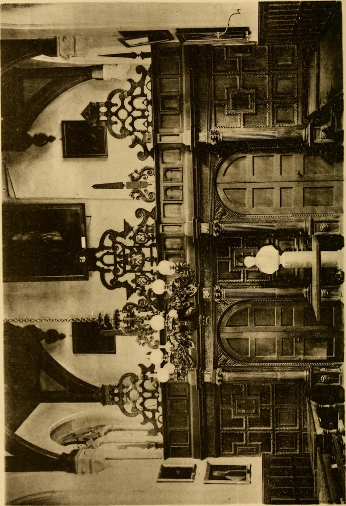 An illustration from Early renaissance architecture in England; a historical & descriptive account of the Tudor, Elizabethan & Jacobean periods, 1500-1625, for the use of students and others, 1901, leaf 304