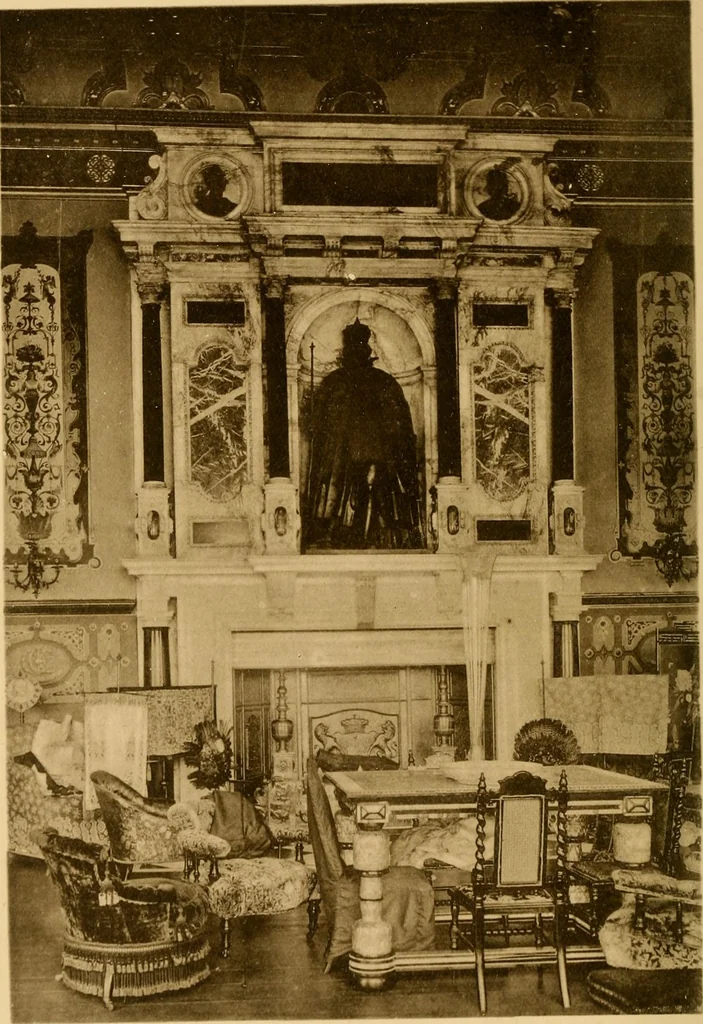 An illustration from Early renaissance architecture in England; a historical & descriptive account of the Tudor, Elizabethan & Jacobean periods, 1500-1625, for the use of students and others, 1901, leaf 322