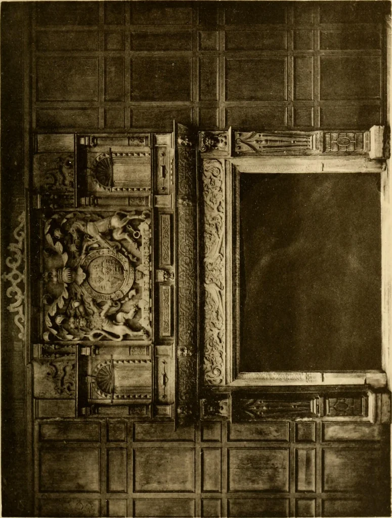 An illustration from Early renaissance architecture in England; a historical & descriptive account of the Tudor, Elizabethan & Jacobean periods, 1500-1625, for the use of students and others, 1901, leaf 327