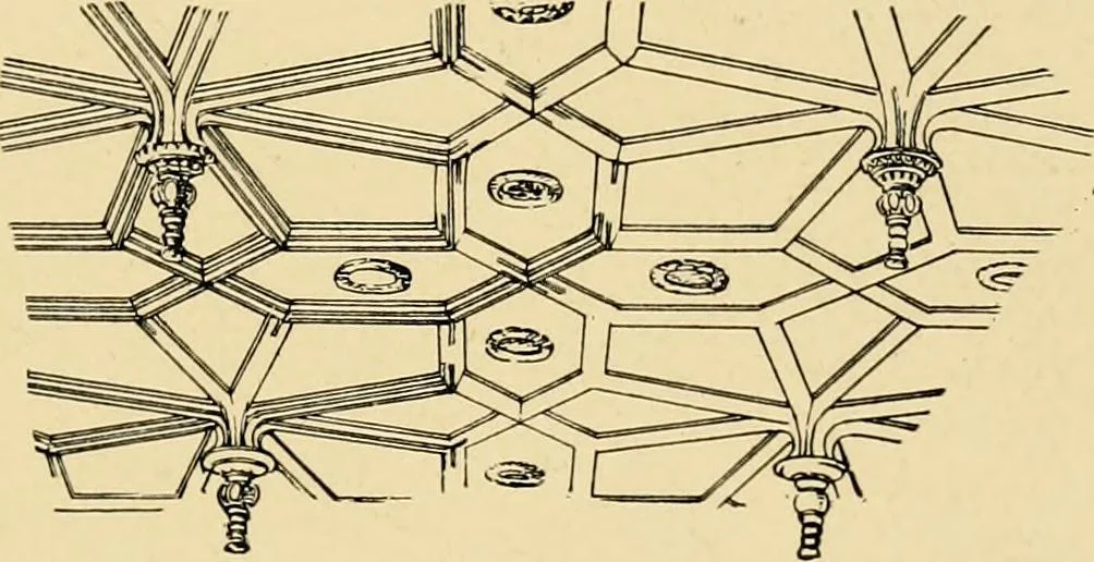 An illustration from Early renaissance architecture in England; a historical & descriptive account of the Tudor, Elizabethan & Jacobean periods, 1500-1625, for the use of students and others, 1901, leaf 331