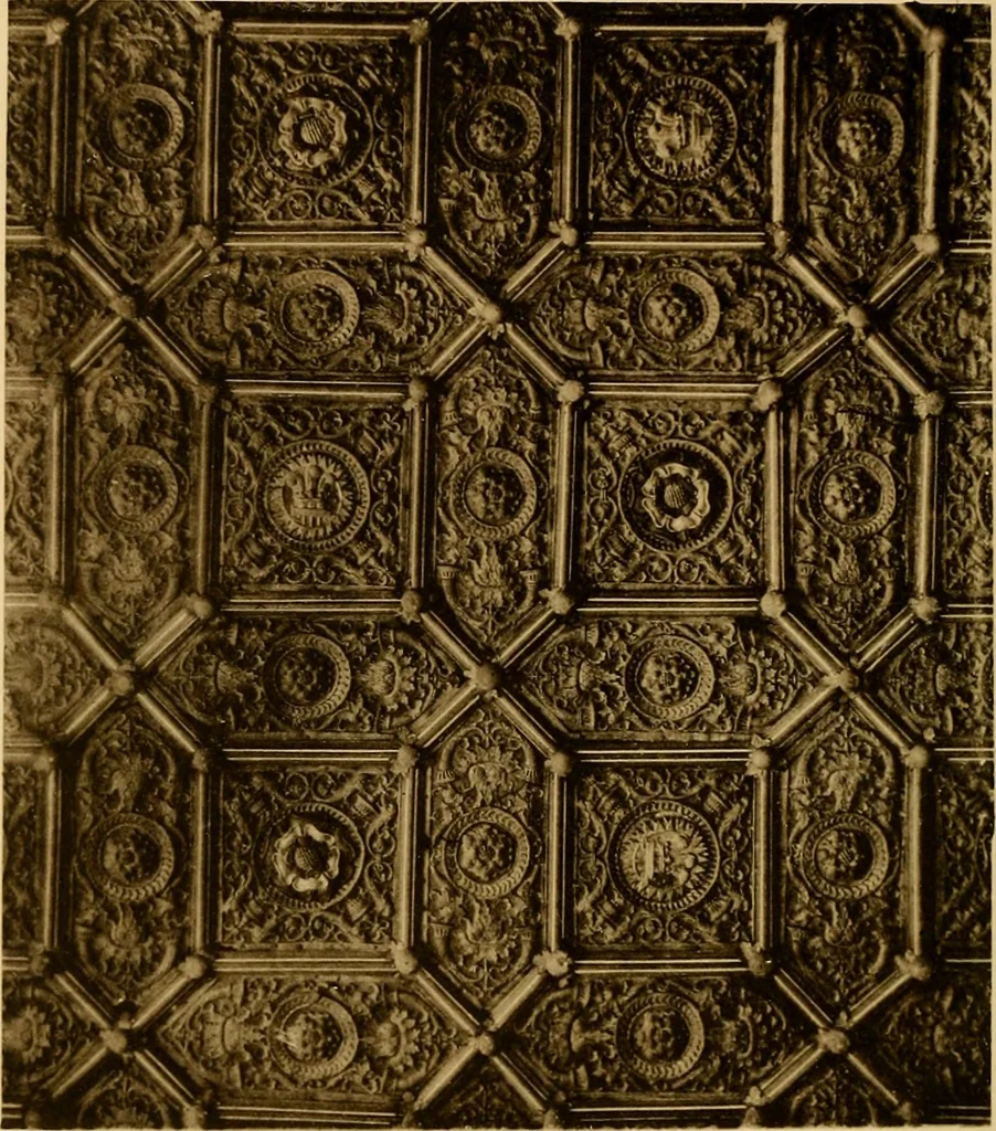 An illustration from Early renaissance architecture in England; a historical & descriptive account of the Tudor, Elizabethan & Jacobean periods, 1500-1625, for the use of students and others, 1901, leaf 334