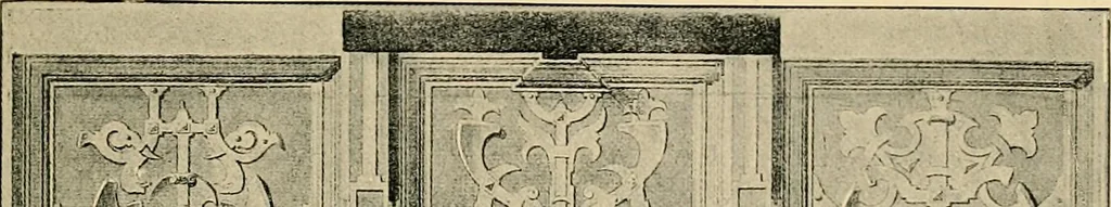 An illustration from Early renaissance architecture in England; a historical & descriptive account of the Tudor, Elizabethan & Jacobean periods, 1500-1625, for the use of students and others, 1901, leaf 343