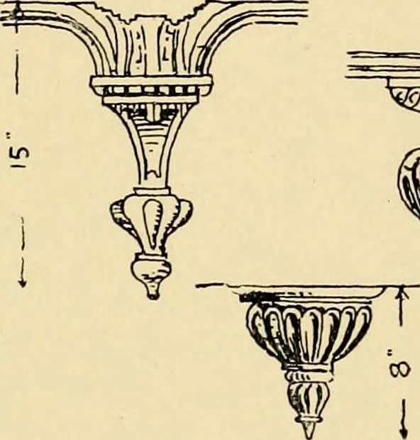 An illustration from Early renaissance architecture in England; a historical & descriptive account of the Tudor, Elizabethan & Jacobean periods, 1500-1625, for the use of students and others, 1901, leaf 349