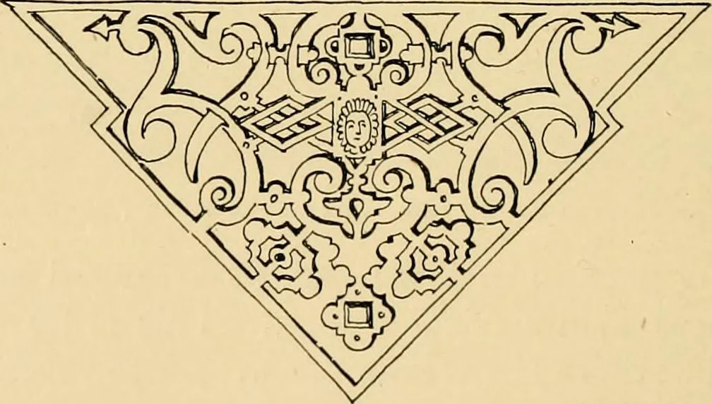 An illustration from Early renaissance architecture in England; a historical & descriptive account of the Tudor, Elizabethan & Jacobean periods, 1500-1625, for the use of students and others, 1901, leaf 352