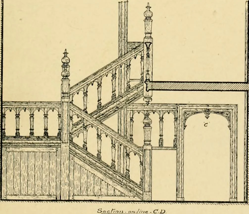 An illustration from Early renaissance architecture in England; a historical & descriptive account of the Tudor, Elizabethan & Jacobean periods, 1500-1625, for the use of students and others, 1901, leaf 361