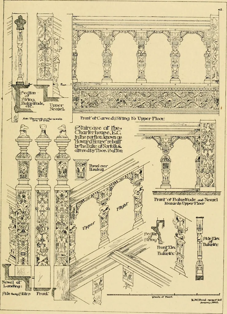 An illustration from Early renaissance architecture in England; a historical & descriptive account of the Tudor, Elizabethan & Jacobean periods, 1500-1625, for the use of students and others, 1901, leaf 365